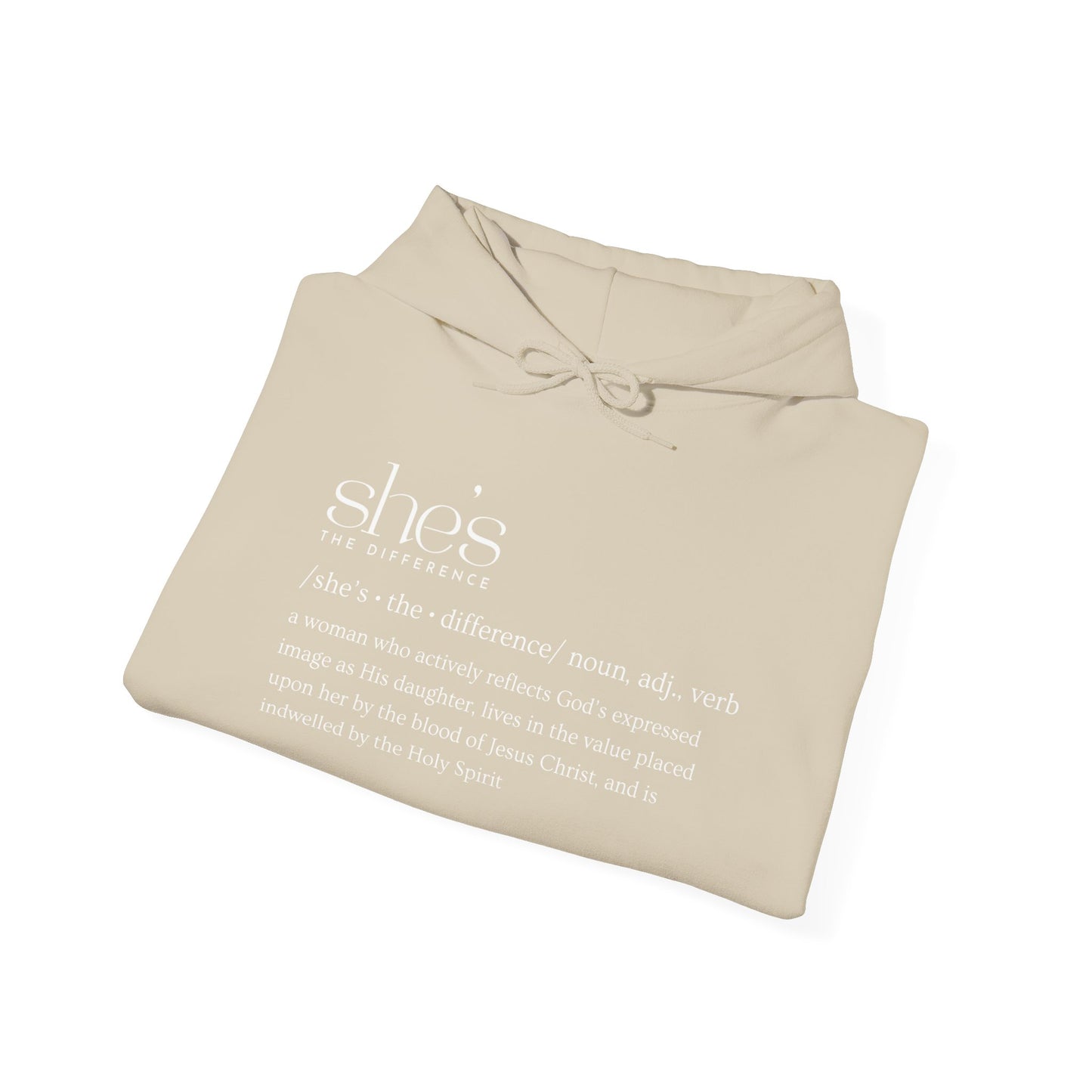 SHE'S THE DIFFERENCE Cozy Hooded Sweatshirt