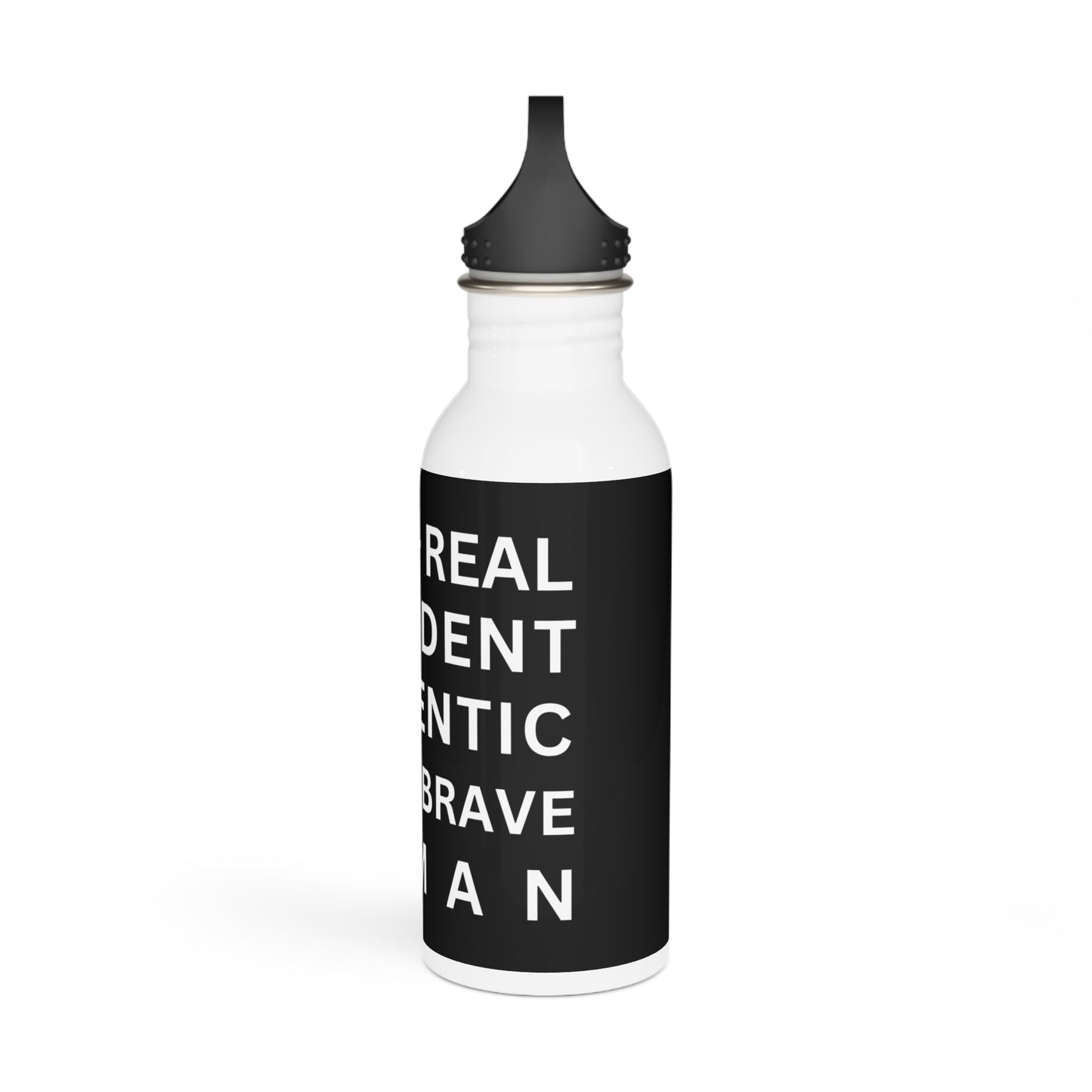 TRUE + REAL CONFIDENT AUTHENTIC BOLD + BRAVE WOMAN Stainless Steel Water Bottle