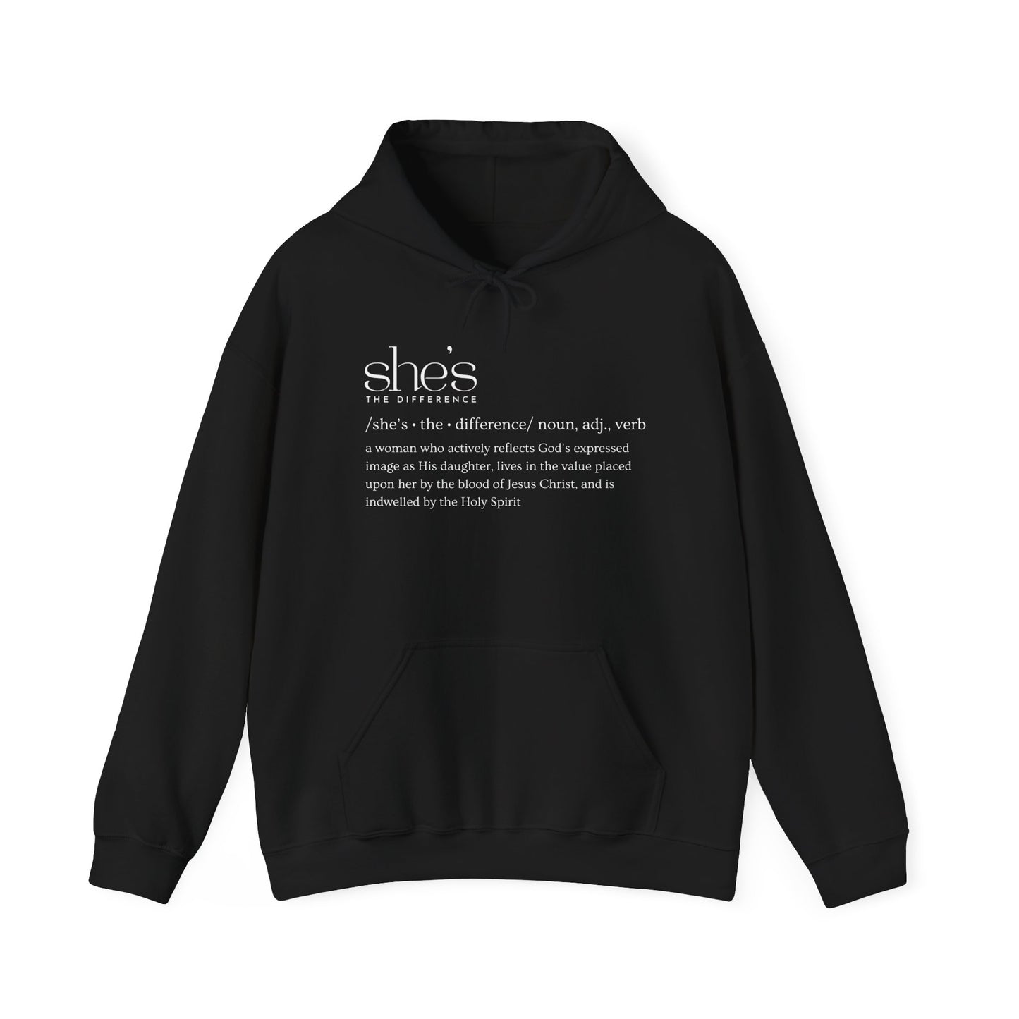 SHE'S THE DIFFERENCE Cozy Hooded Sweatshirt