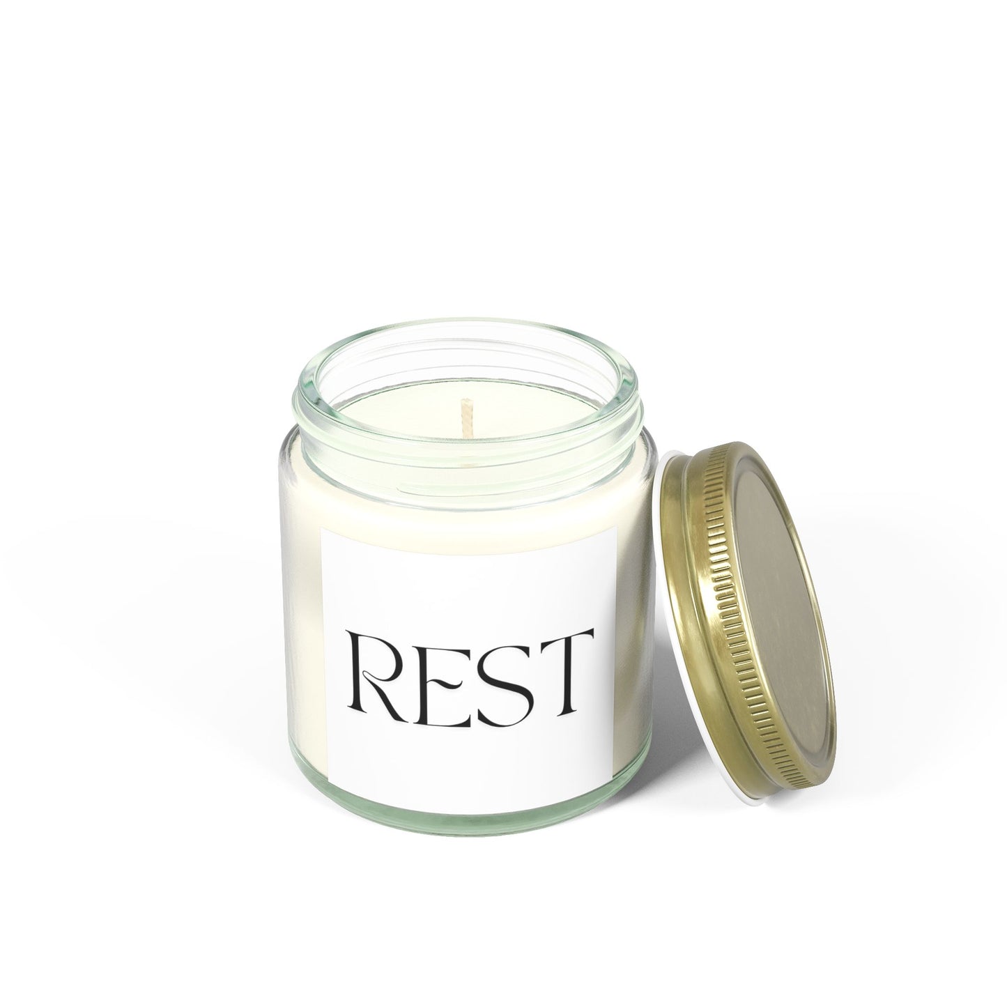 REST Scented Candles, Coconut Apricot Wax (4oz, 9oz)