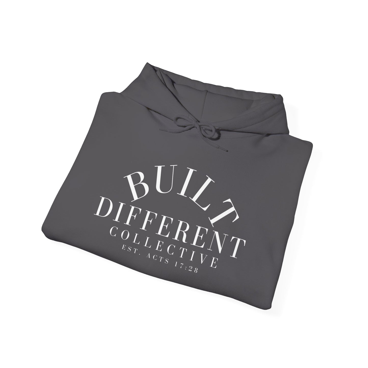BUILT DIFFERENT COLLECTIVE EST. ACTS 17:28 Unisex Heavy Blend™ Hooded Sweatshirt