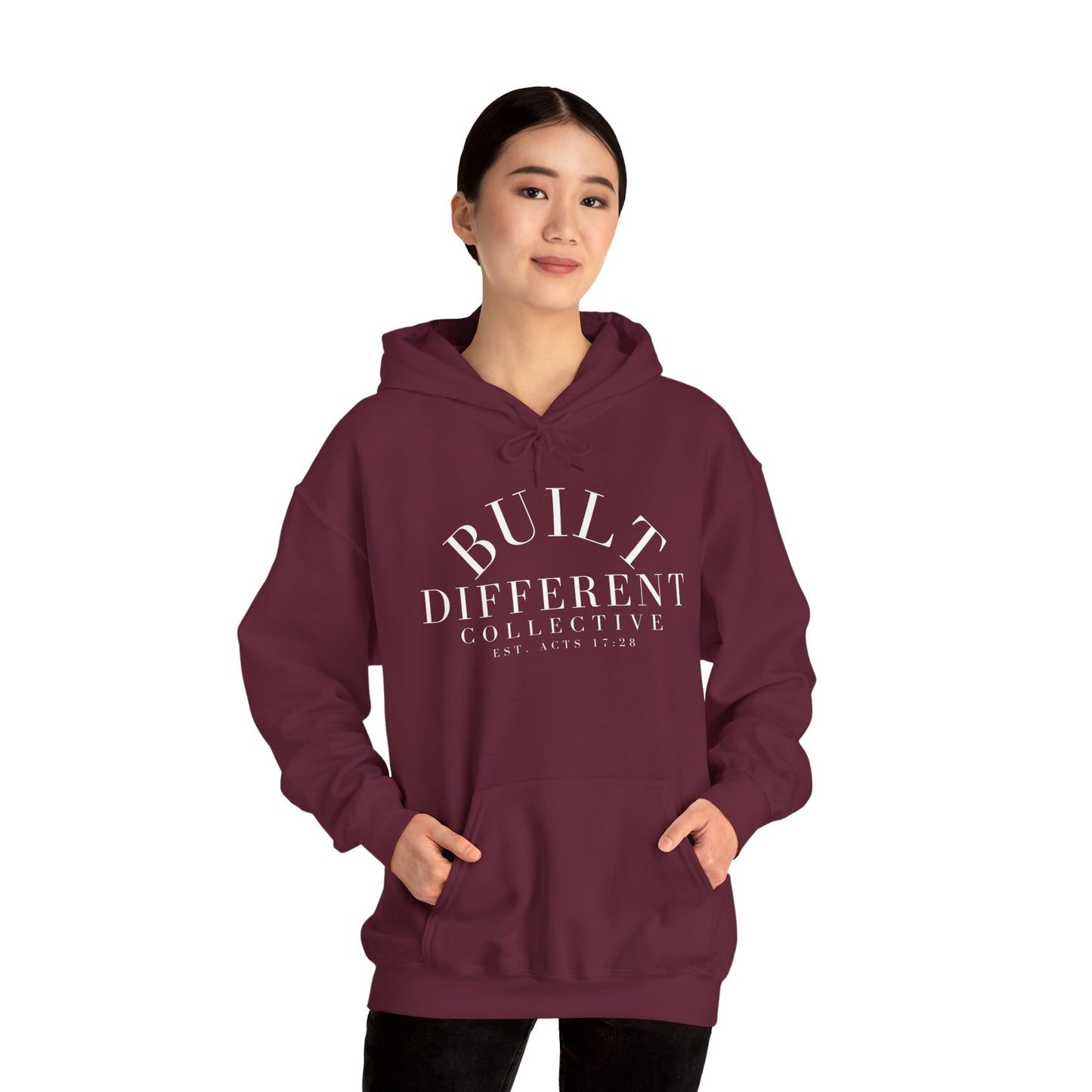 BUILT DIFFERENT COLLECTIVE EST. ACTS 17:28 Unisex Heavy Blend™ Hooded Sweatshirt