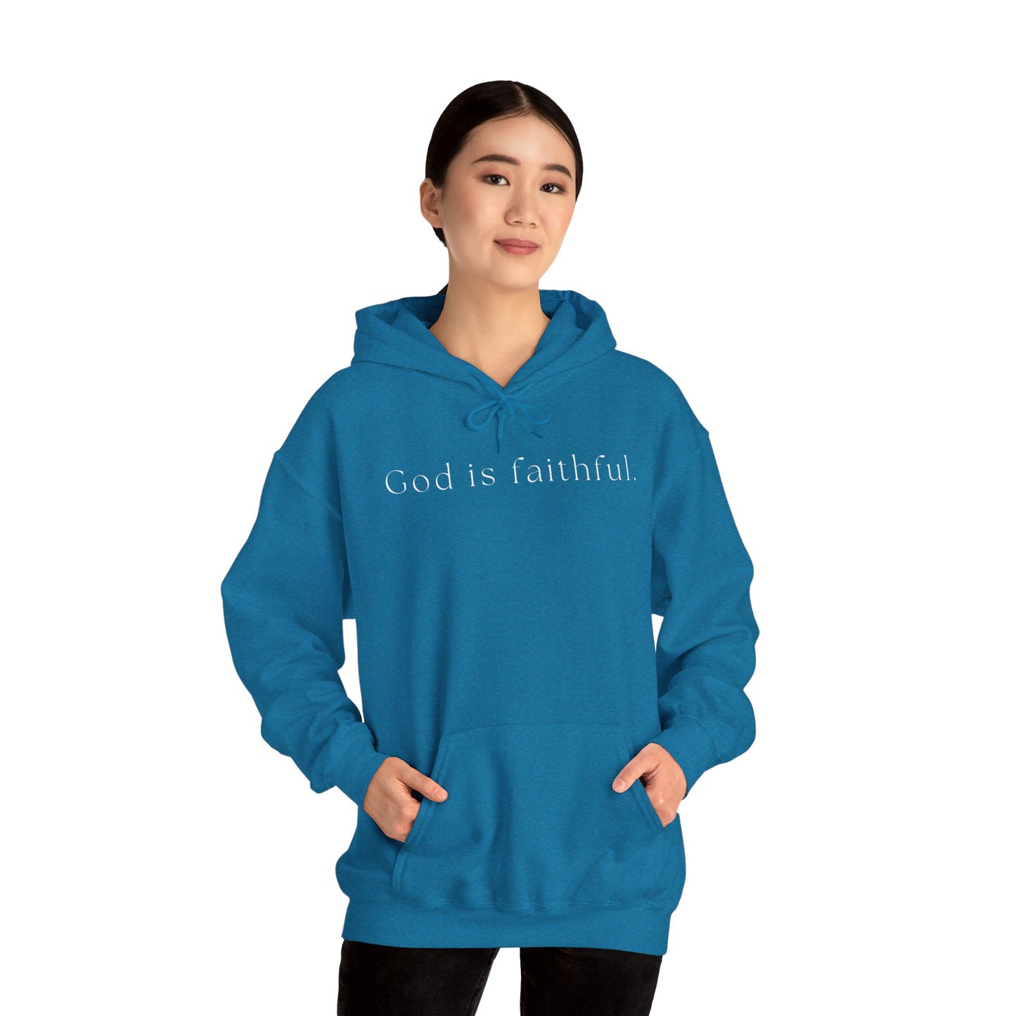 God is faithful. Heavy Blend™ Hooded Sweatshirt