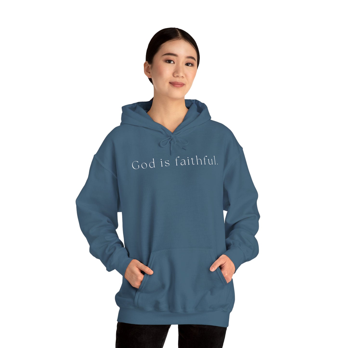 God is faithful. Heavy Blend™ Hooded Sweatshirt