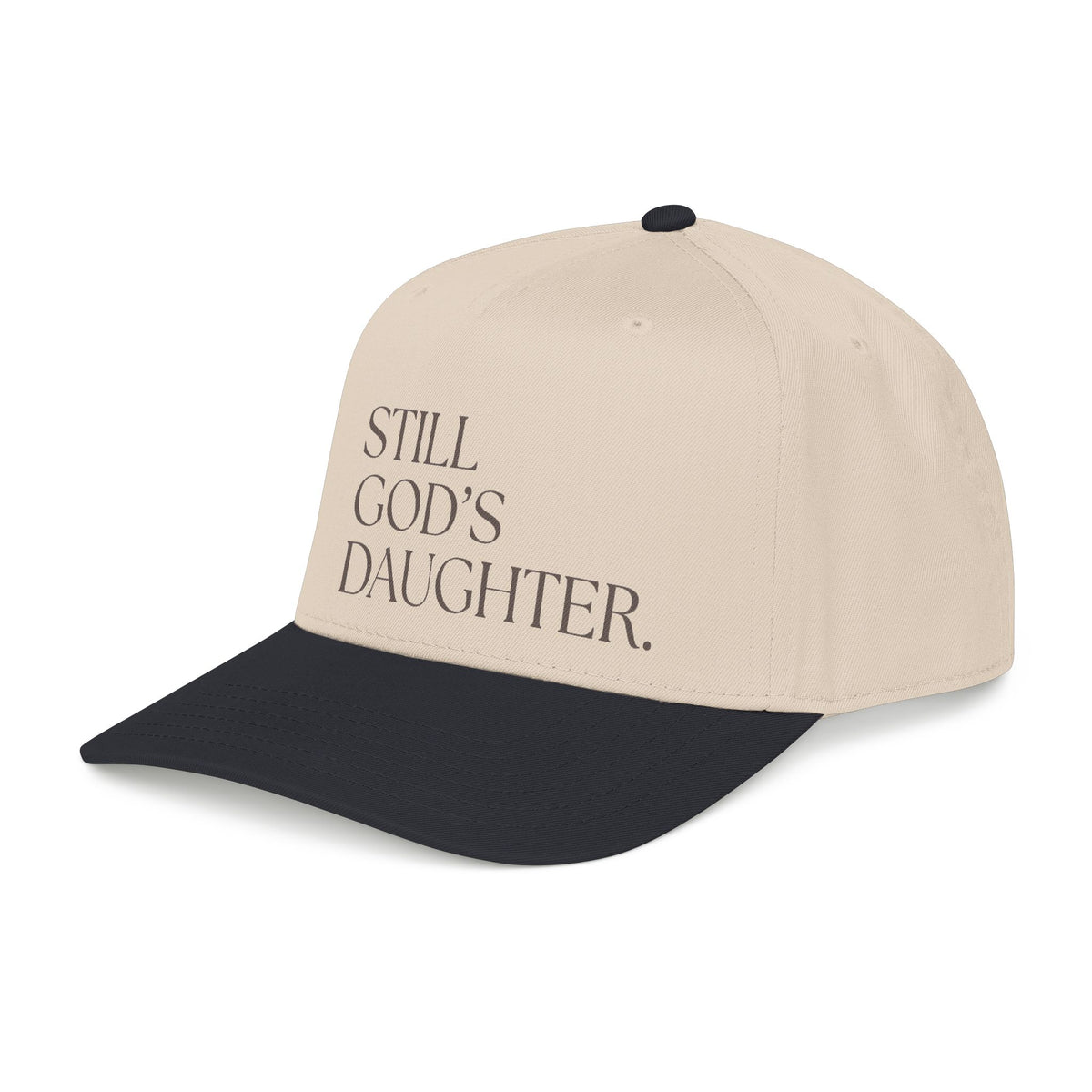Still God’s Daughter Baseball Cap — Faith Statement Mid Profile Hat