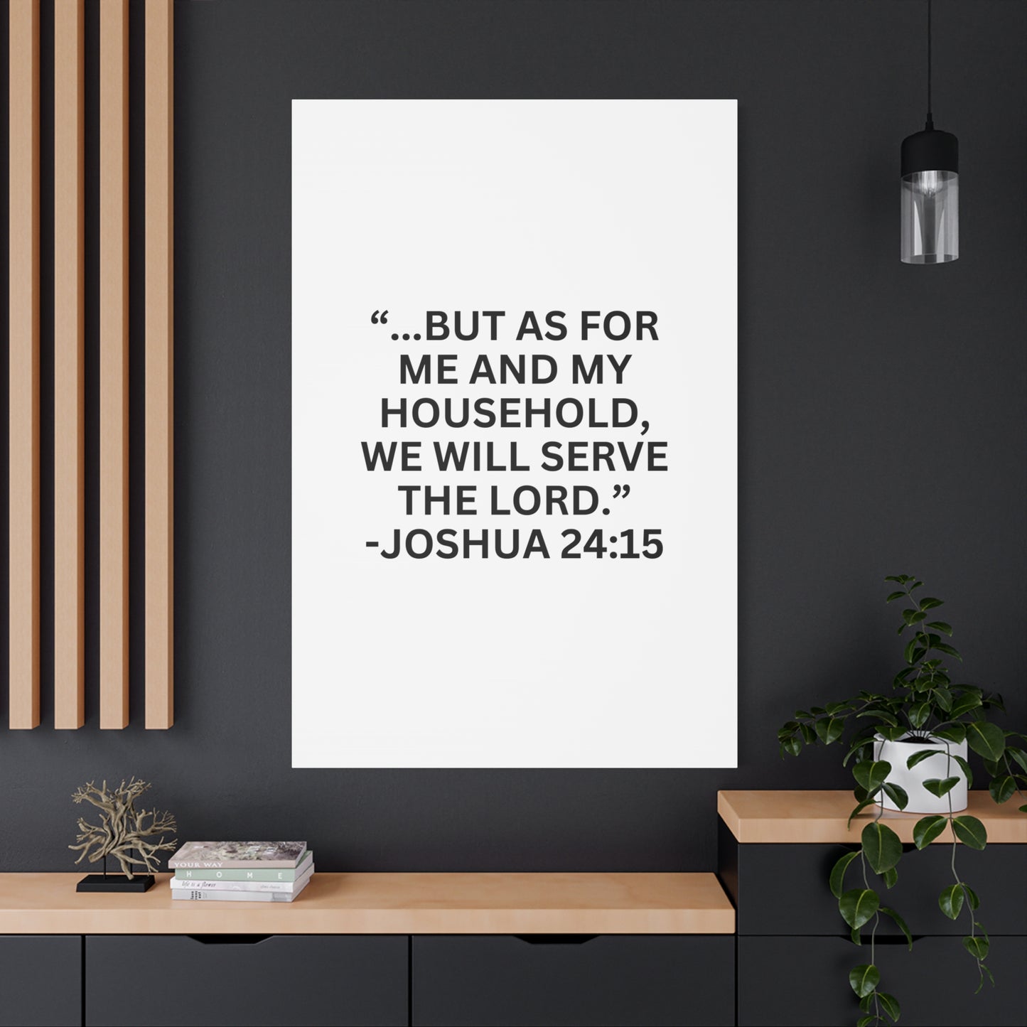 Joshua 24:15 Scripture Matte Canvas, Stretched, 1.25"