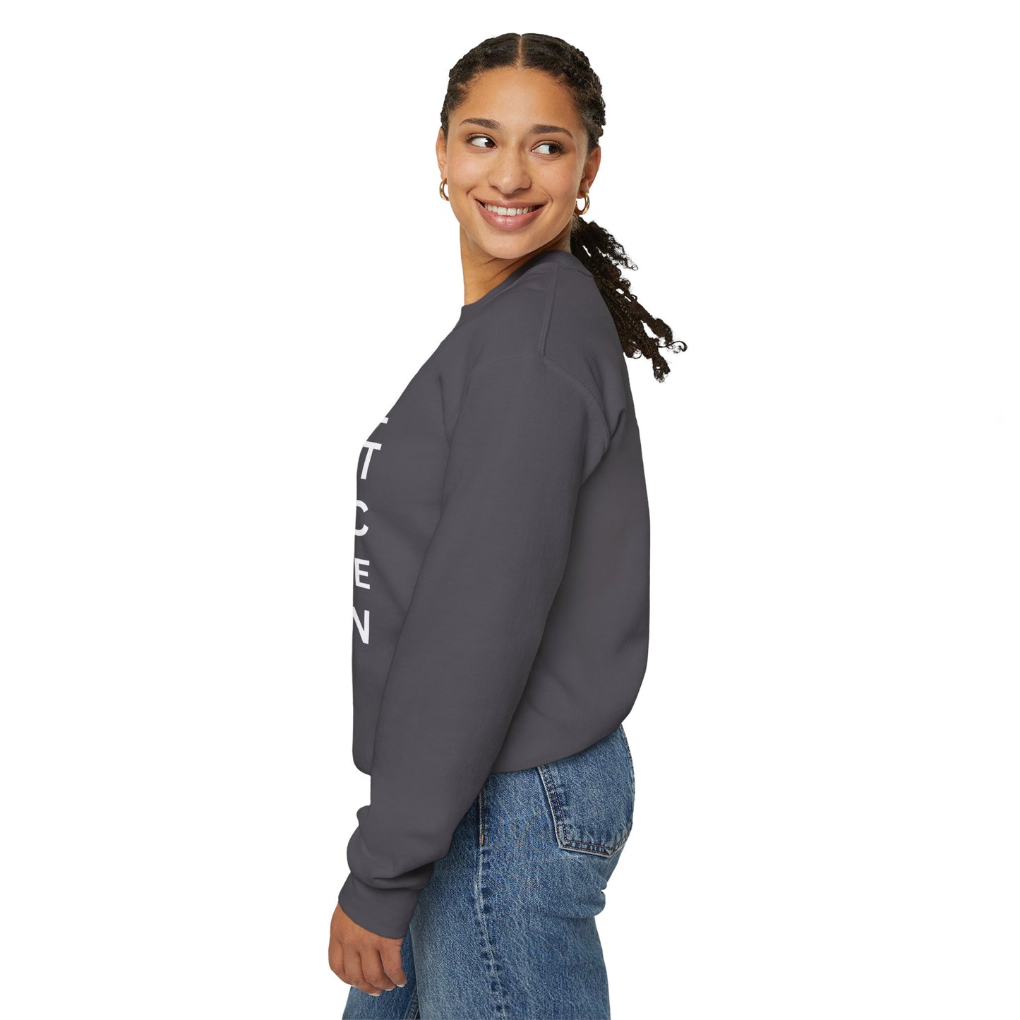 TRUE + REAL CONFIDENT AUTHENTIC BOLD + BRAVE WOMAN Heavy Blend™ Crewneck Sweatshirt