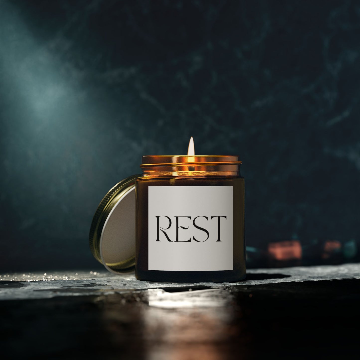 REST Scented Candles, Coconut Apricot Wax (4oz, 9oz)