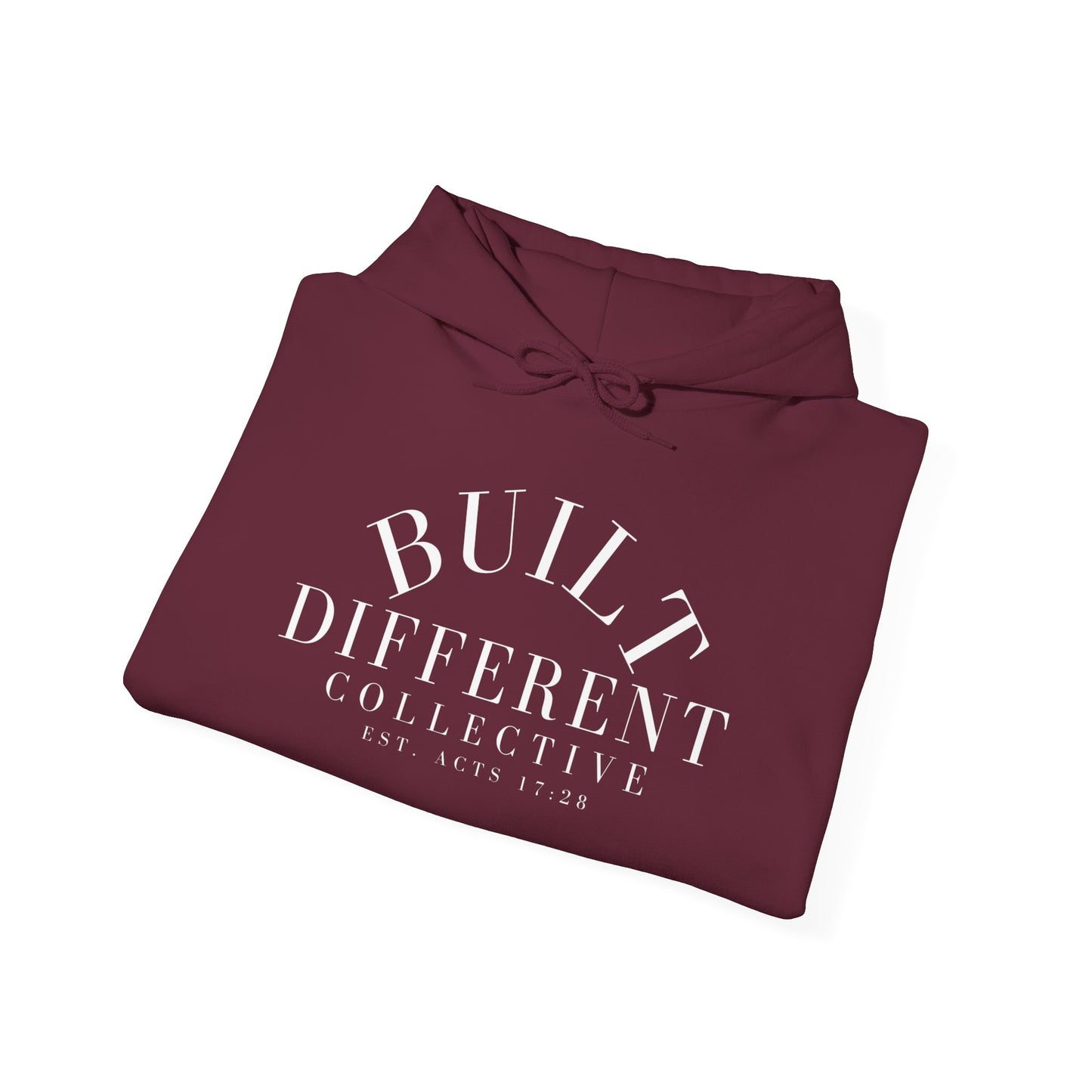 BUILT DIFFERENT COLLECTIVE EST. ACTS 17:28 Unisex Heavy Blend™ Hooded Sweatshirt