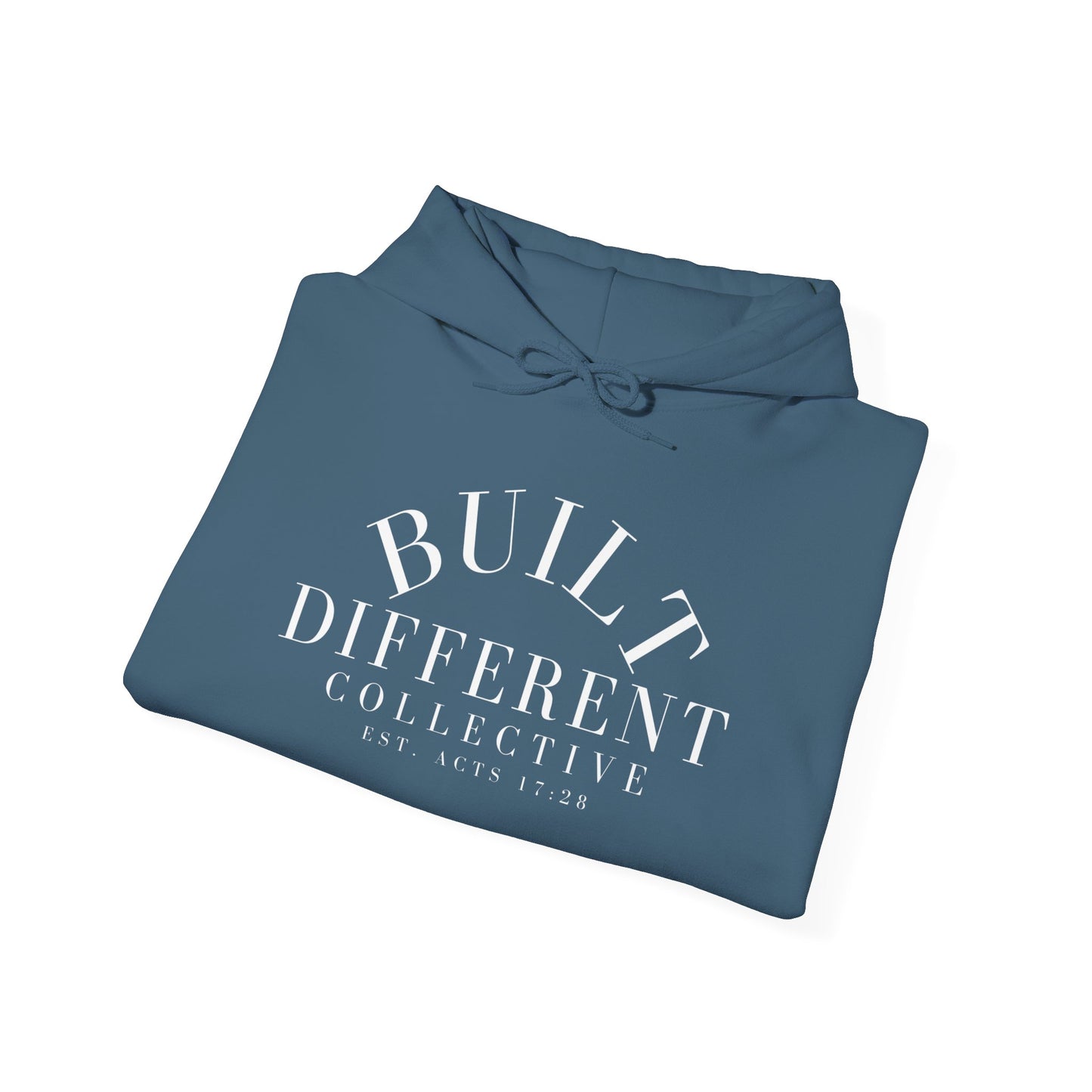 BUILT DIFFERENT COLLECTIVE EST. ACTS 17:28 Unisex Heavy Blend™ Hooded Sweatshirt