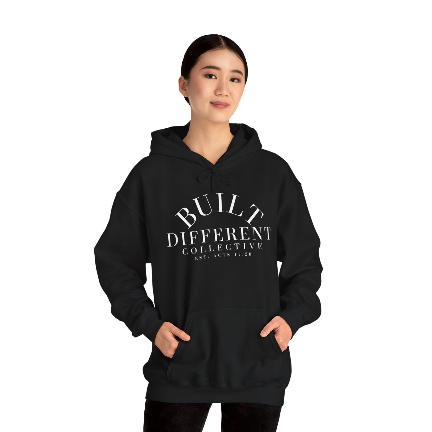 BUILT DIFFERENT COLLECTIVE EST. ACTS 17:28 Unisex Heavy Blend™ Hooded Sweatshirt