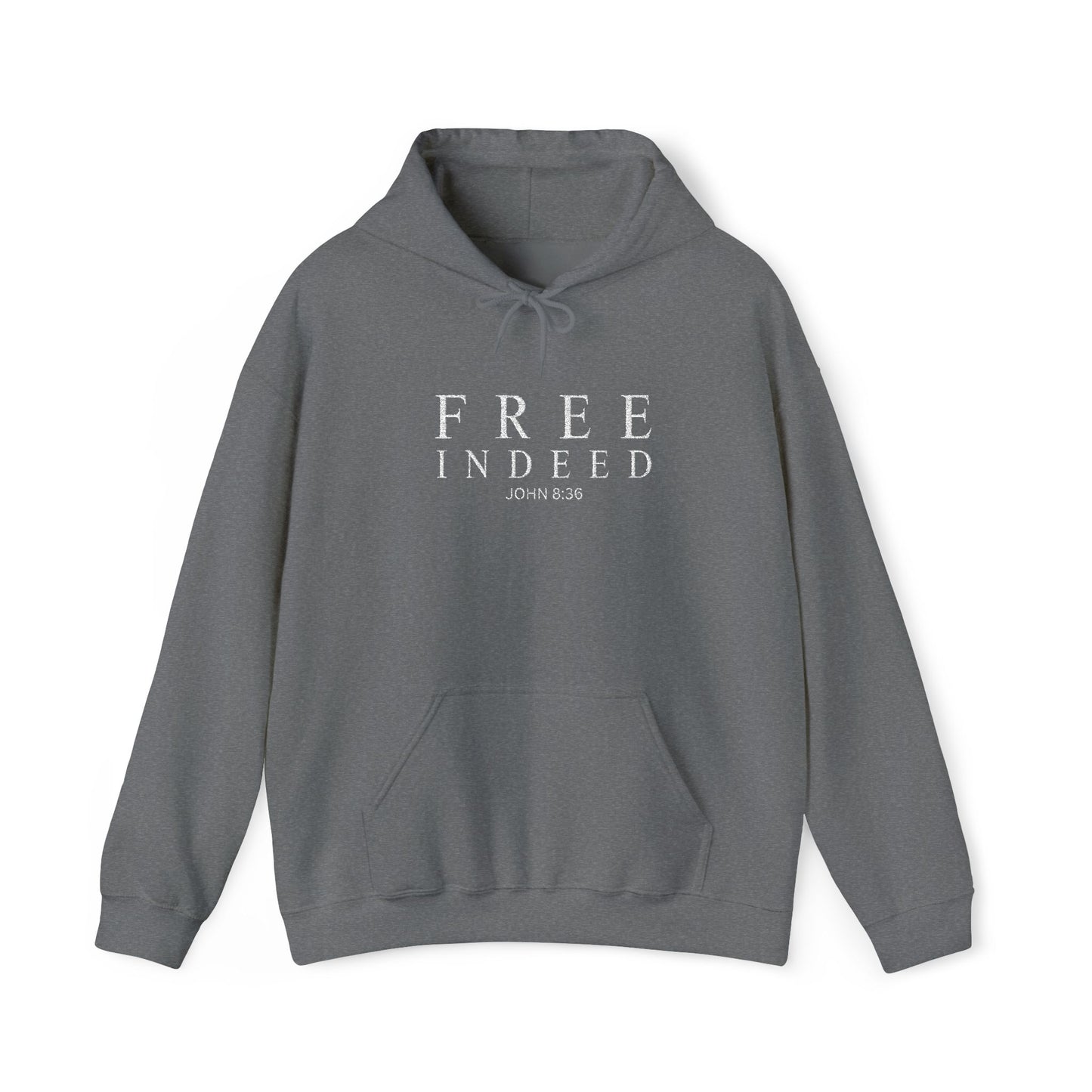 Free Indeed Hoodie, John 8:36 – Inspirational Christian Faith Pullover