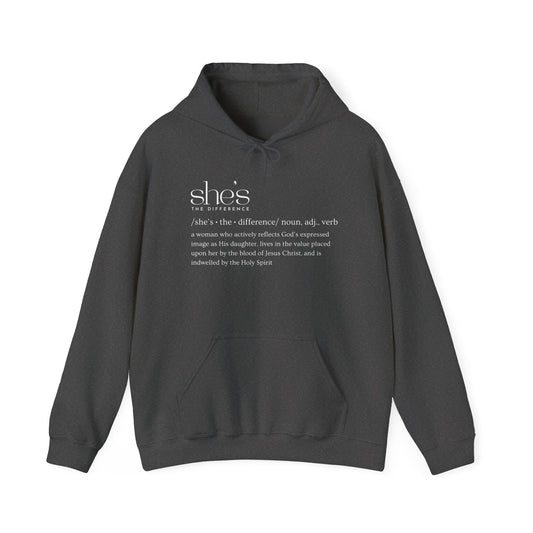 SHE'S THE DIFFERENCE Cozy Hooded Sweatshirt