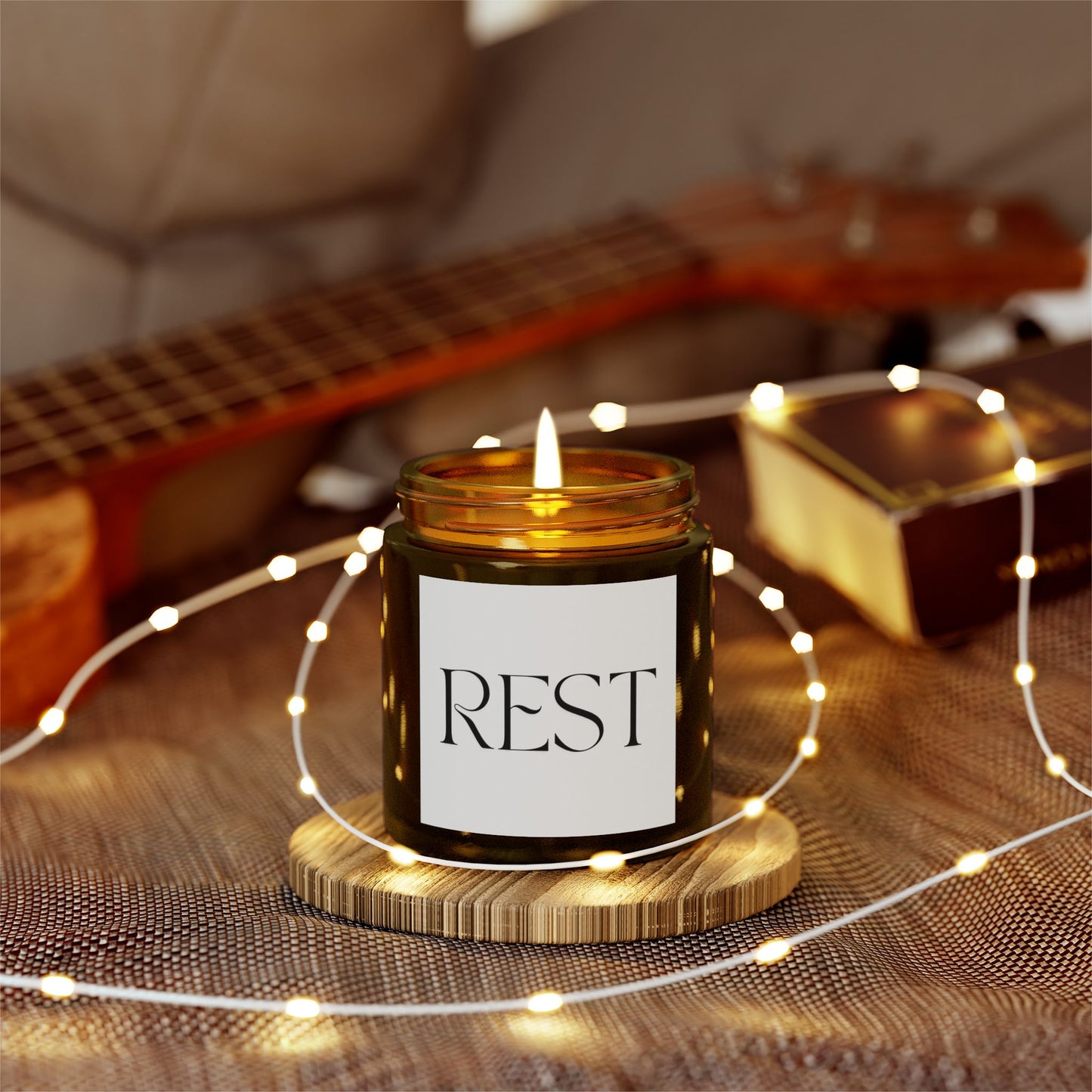 REST Scented Candles, Coconut Apricot Wax (4oz, 9oz)