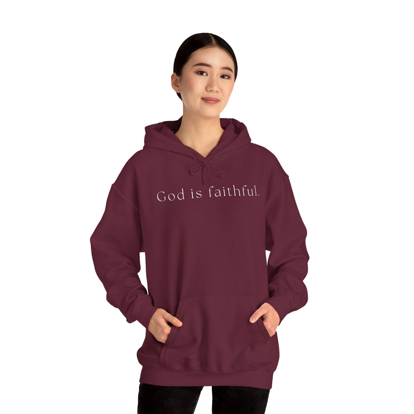 God is faithful. Heavy Blend™ Hooded Sweatshirt